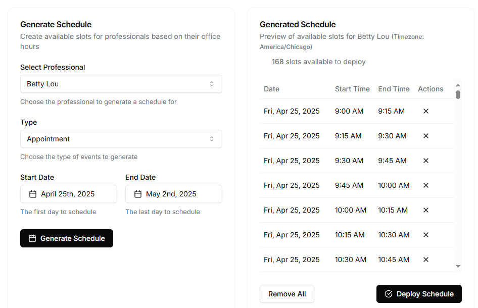 Schedule Generator