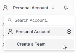 Create a Team Account