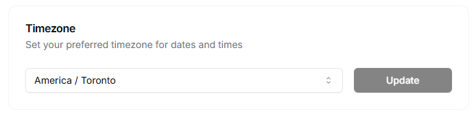 Profile Timezone