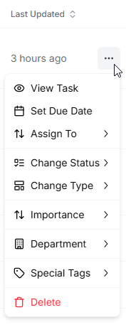 Task menu