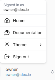 Bottom Account Menu