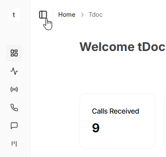 Collapsed Sidebar