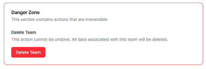 Delete Team Account